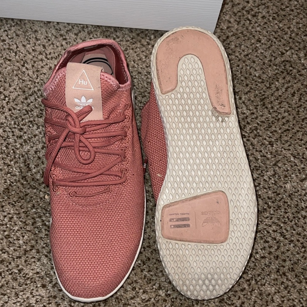 Pink adidas Pharrell Williams shoes